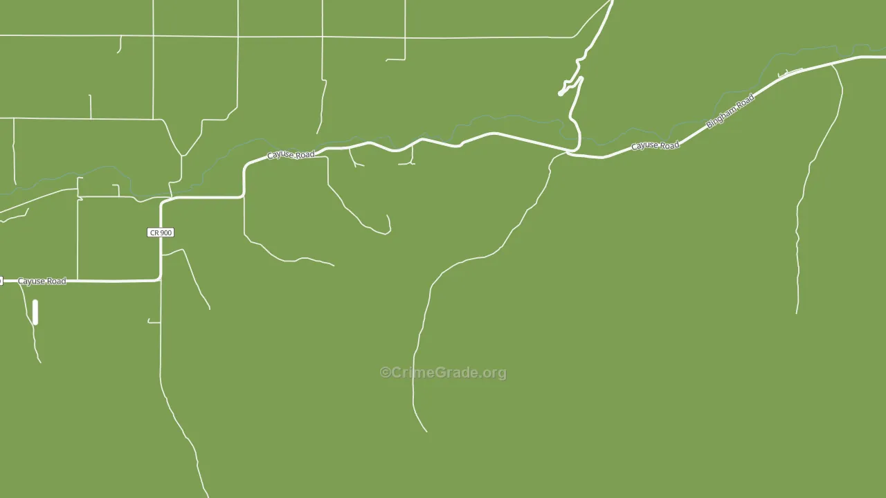 Cayuse, OR Map of Vandalism Rates