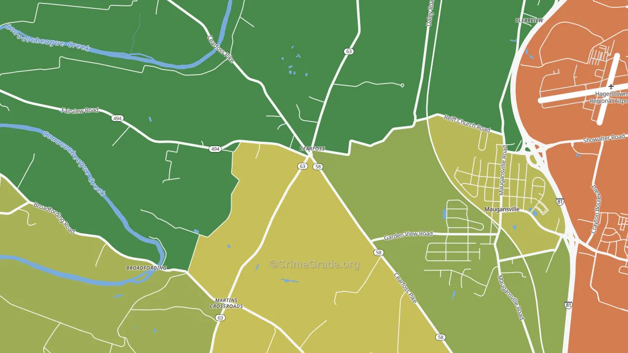 Cearfoss, MD Map of Vandalism Rates