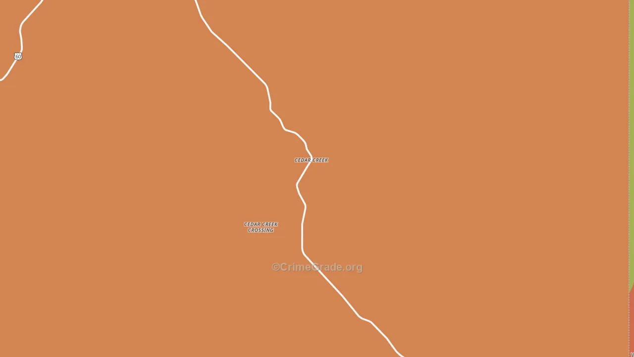 Cedar Creek, AZ Map of Vandalism Rates