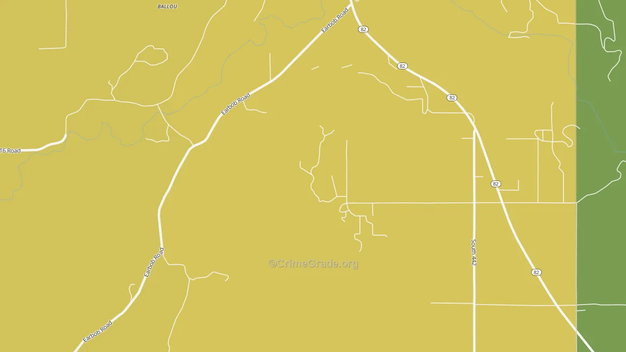 Cedar Crest, OK Map of Vandalism Rates