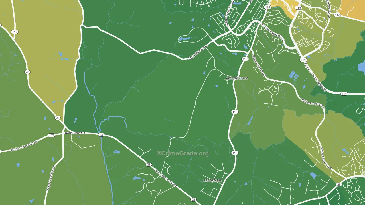 Cedar Grove, MD Map of Vandalism Rates