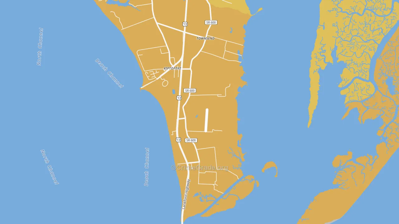 Cedar Grove, VA Map of Vandalism Rates