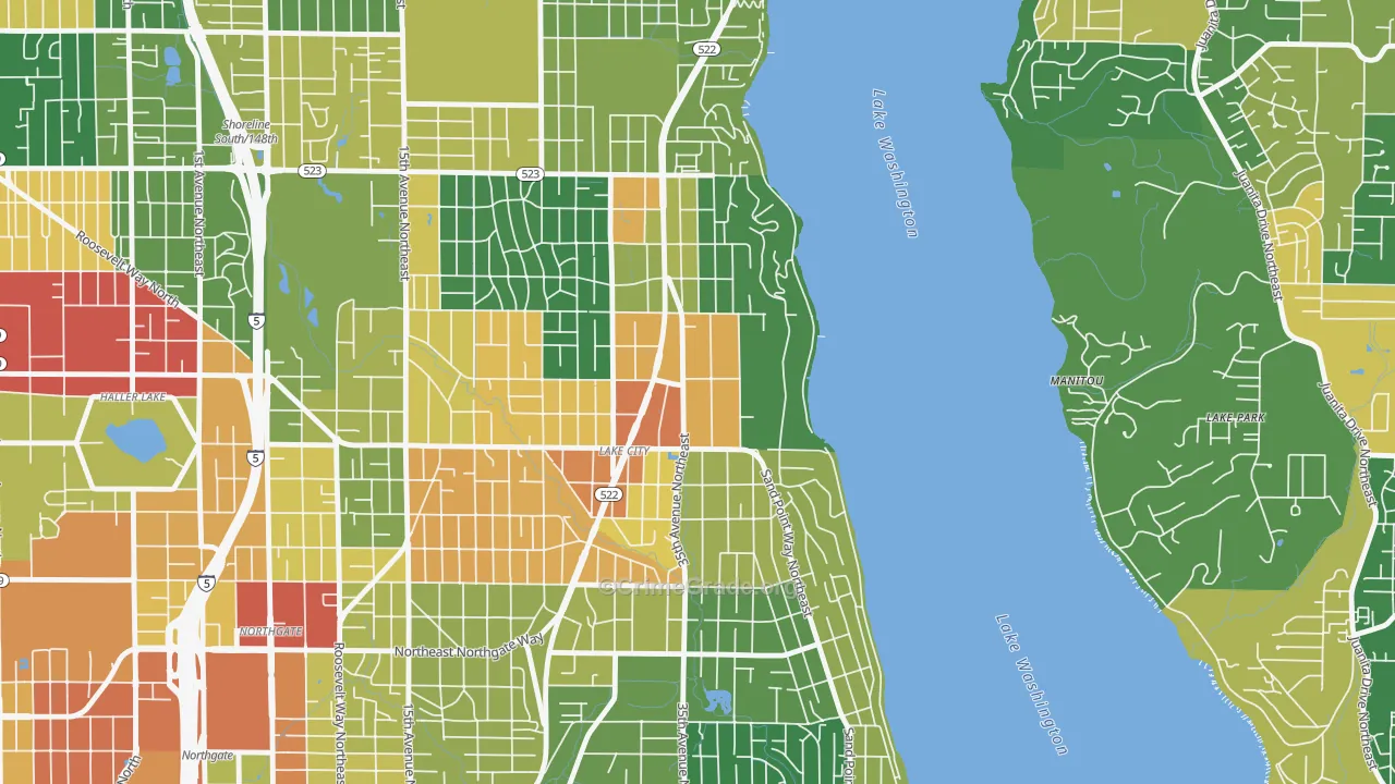 Cedar Park, Seattle, WA Map of Vandalism Rates