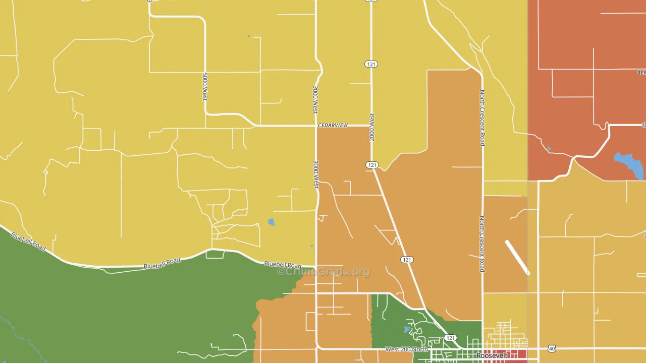 Cedarview, UT Map of Vandalism Rates