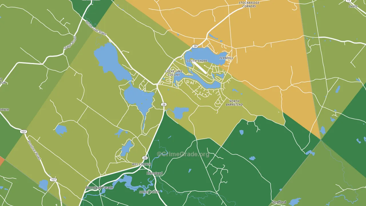 Center Barnstead, NH Map of Vandalism Rates