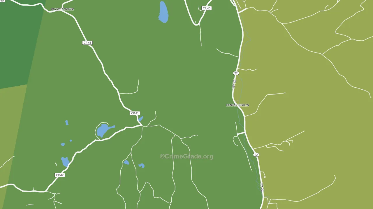 Center Berlin, NY Map of Vandalism Rates