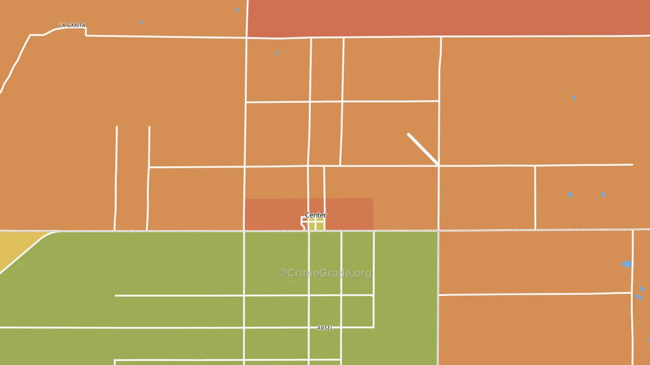 Center, CO Map of Vandalism Rates