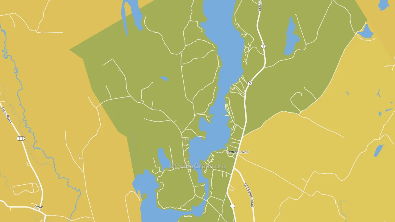 Center Lovell, ME Map of Vandalism Rates