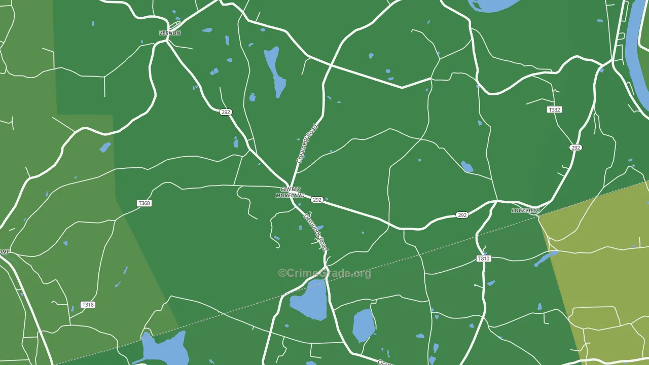 Center Moreland, PA Map of Vandalism Rates