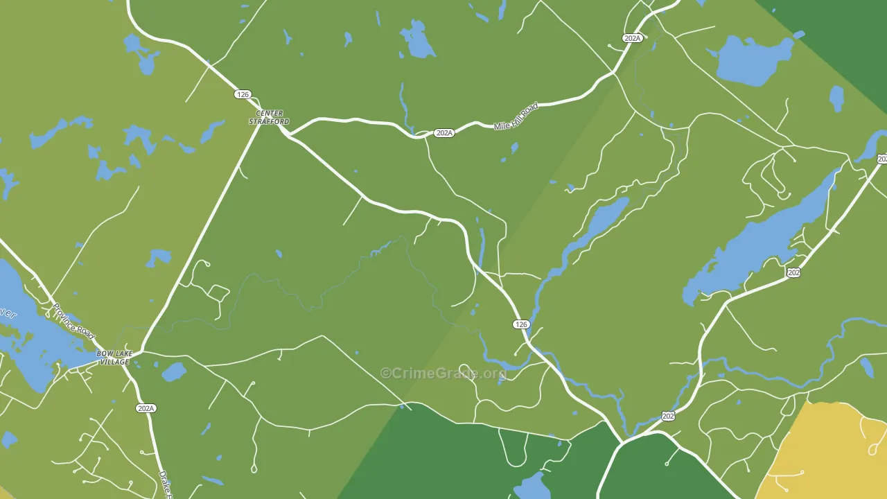 Center Strafford, NH Map of Vandalism Rates