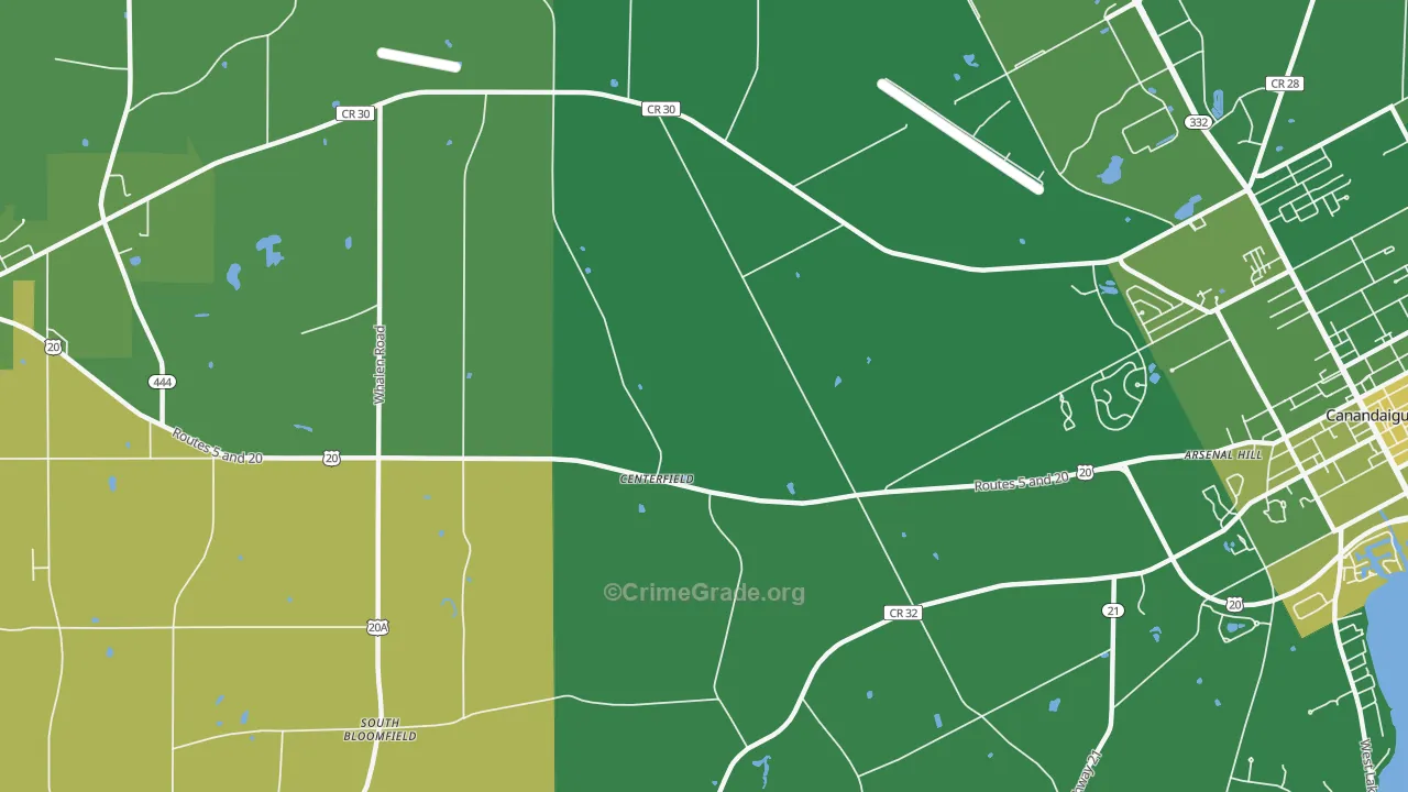 Centerfield, NY Map of Vandalism Rates