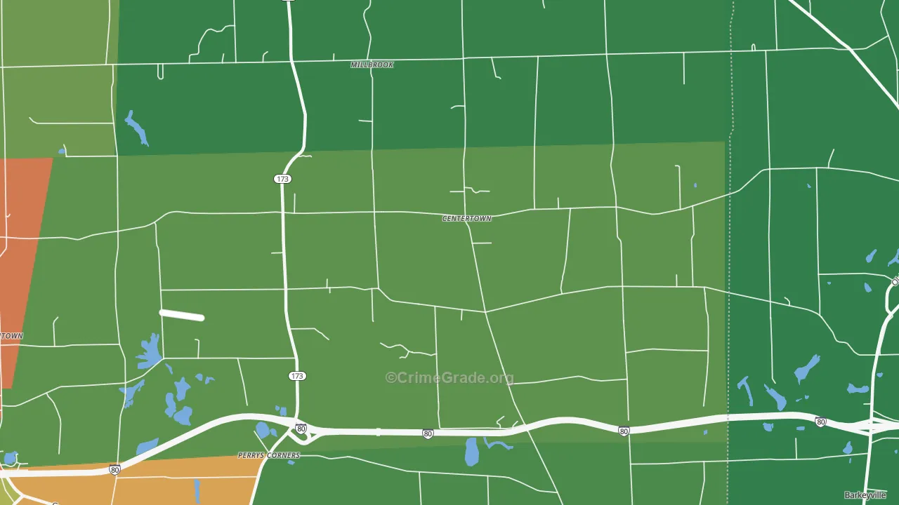 Centertown, PA Map of Vandalism Rates