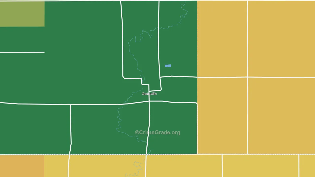 Centerville, SD Map of Vandalism Rates