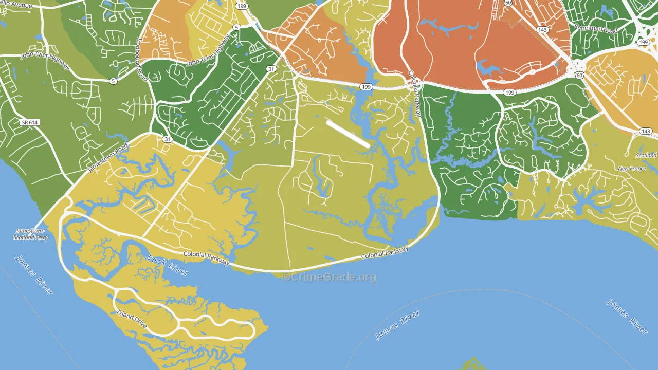 Centerville, VA Map of Vandalism Rates
