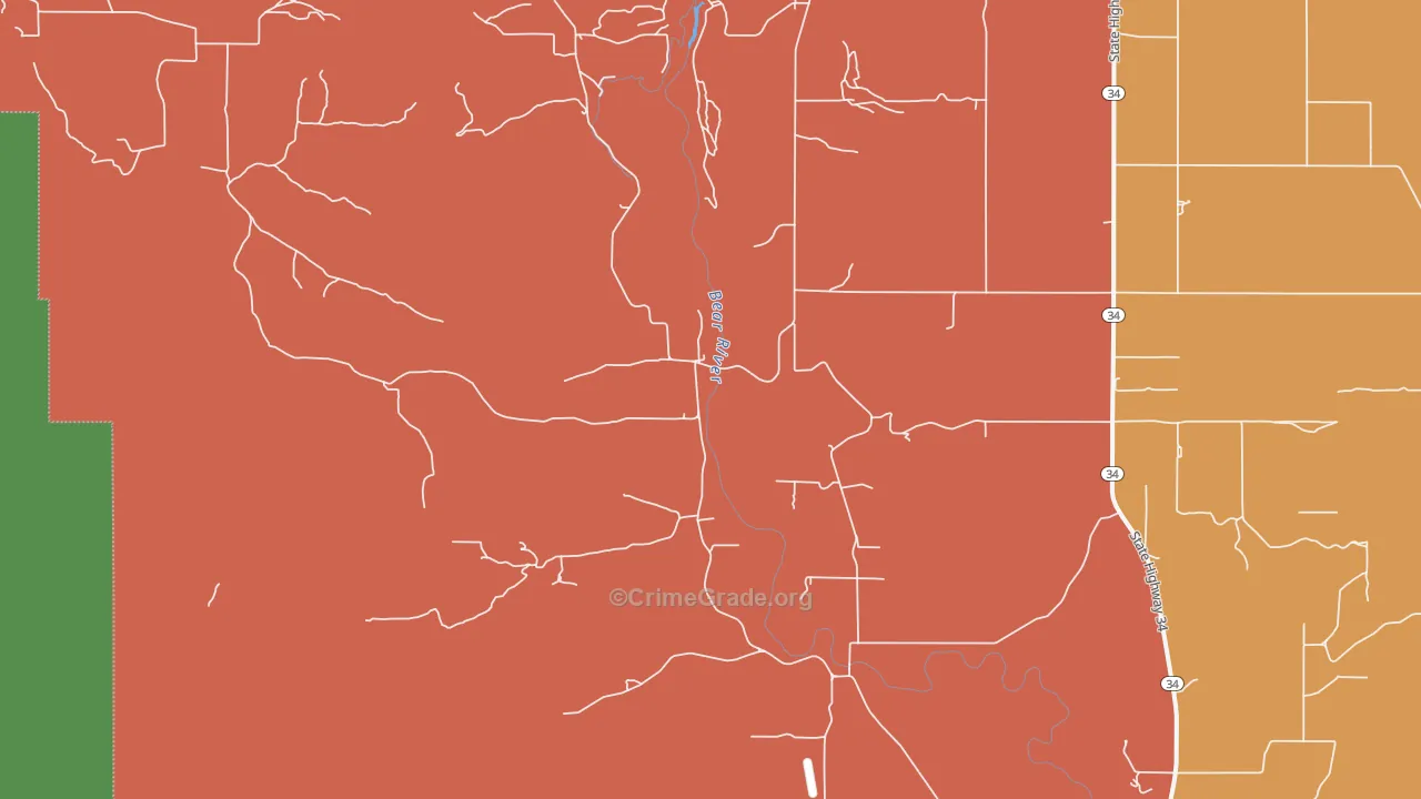 Central, ID Map of Vandalism Rates