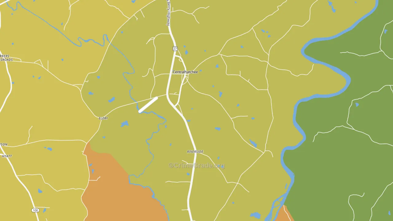 Centralhatchee, GA Map of Vandalism Rates