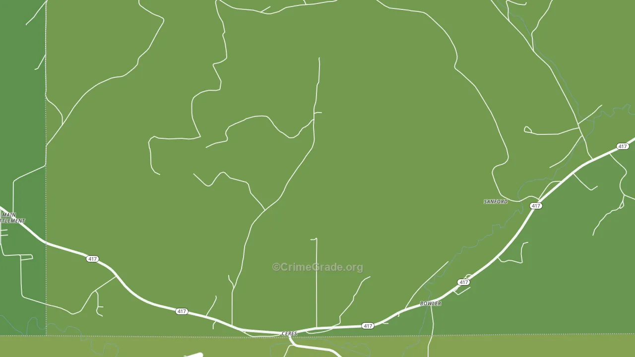 Ceres, NY Map of Vandalism Rates