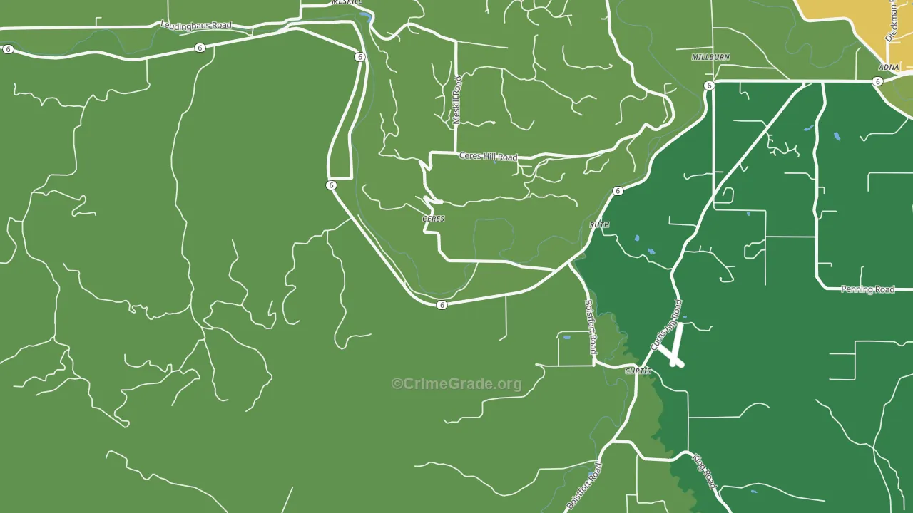 Ceres, WA Map of Vandalism Rates