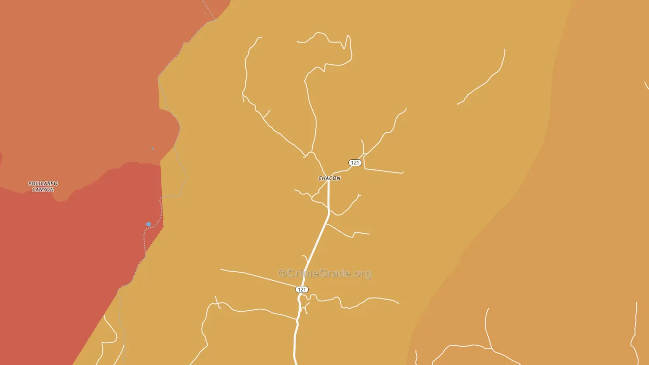 Chacon, NM Map of Vandalism Rates
