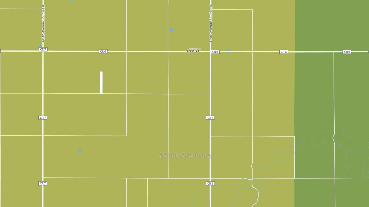 Chaffee, ND Map of Vandalism Rates