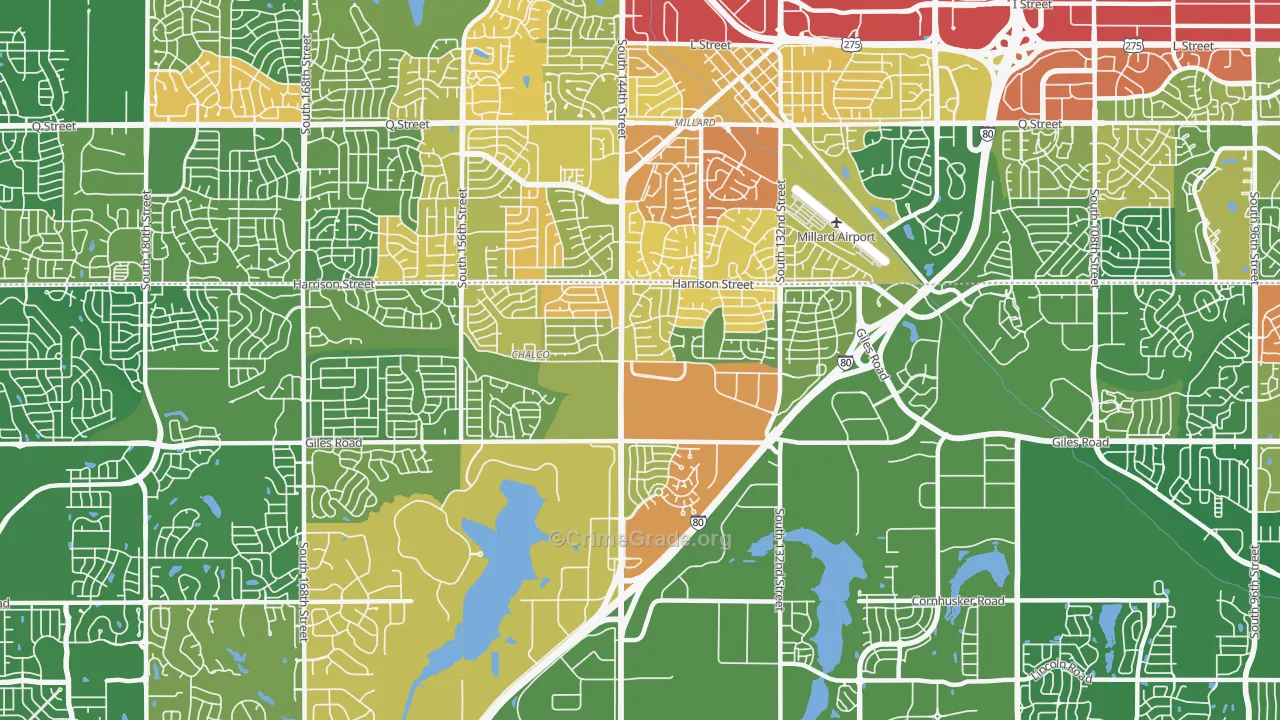 Chalco, NE Map of Vandalism Rates