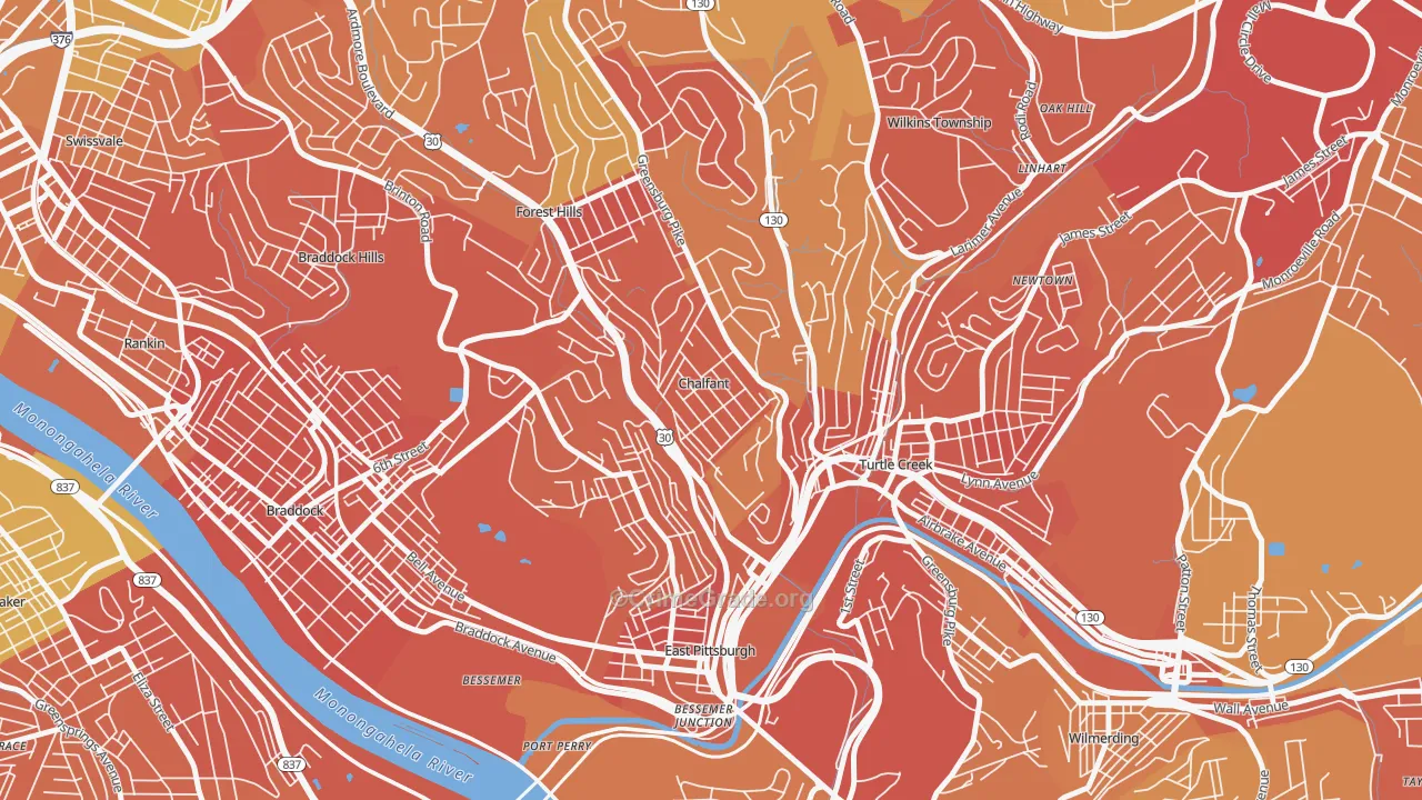 Chalfant, PA Map of Vandalism Rates
