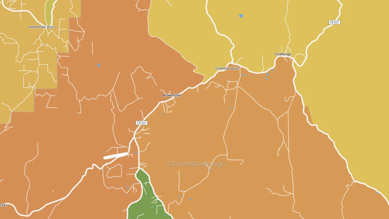 Challenge-Brownsville, CA Map of Vandalism Rates