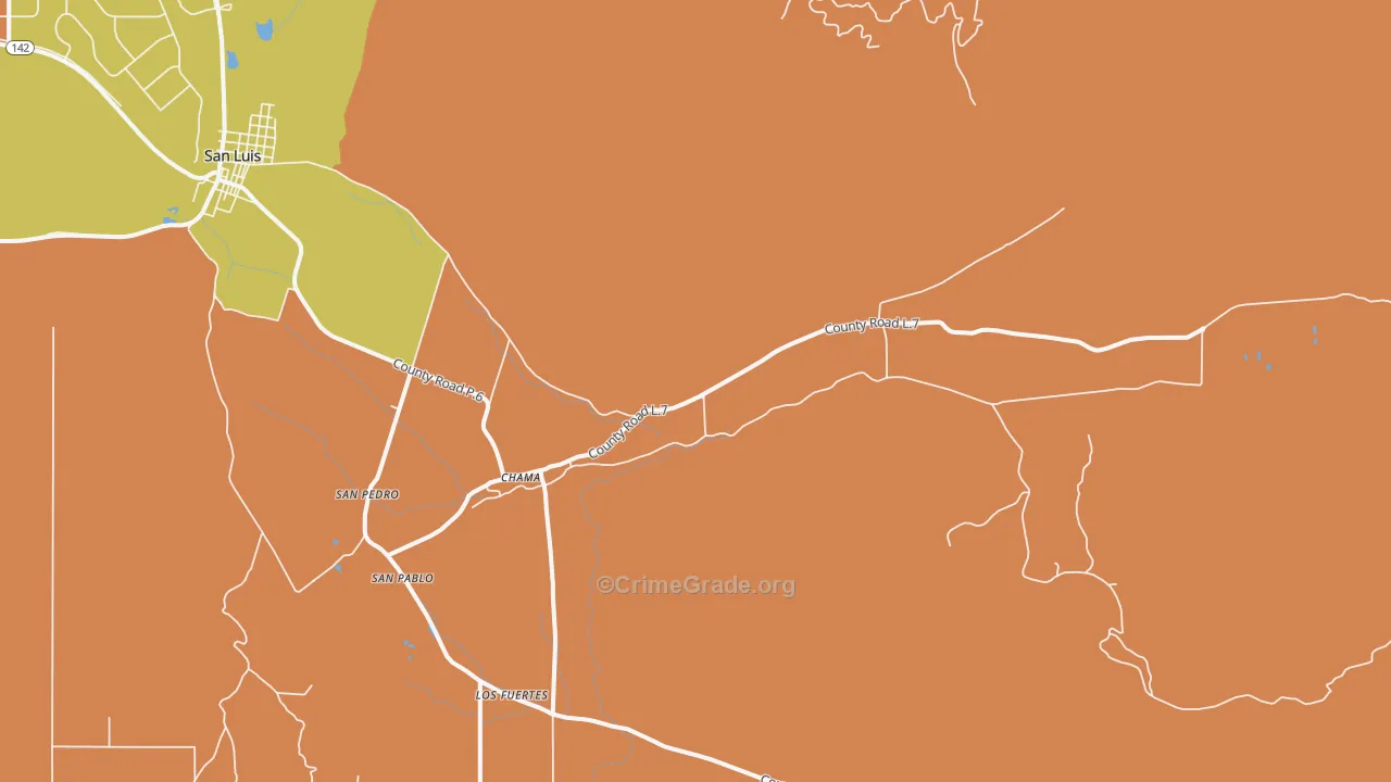 Chama, CO Map of Vandalism Rates