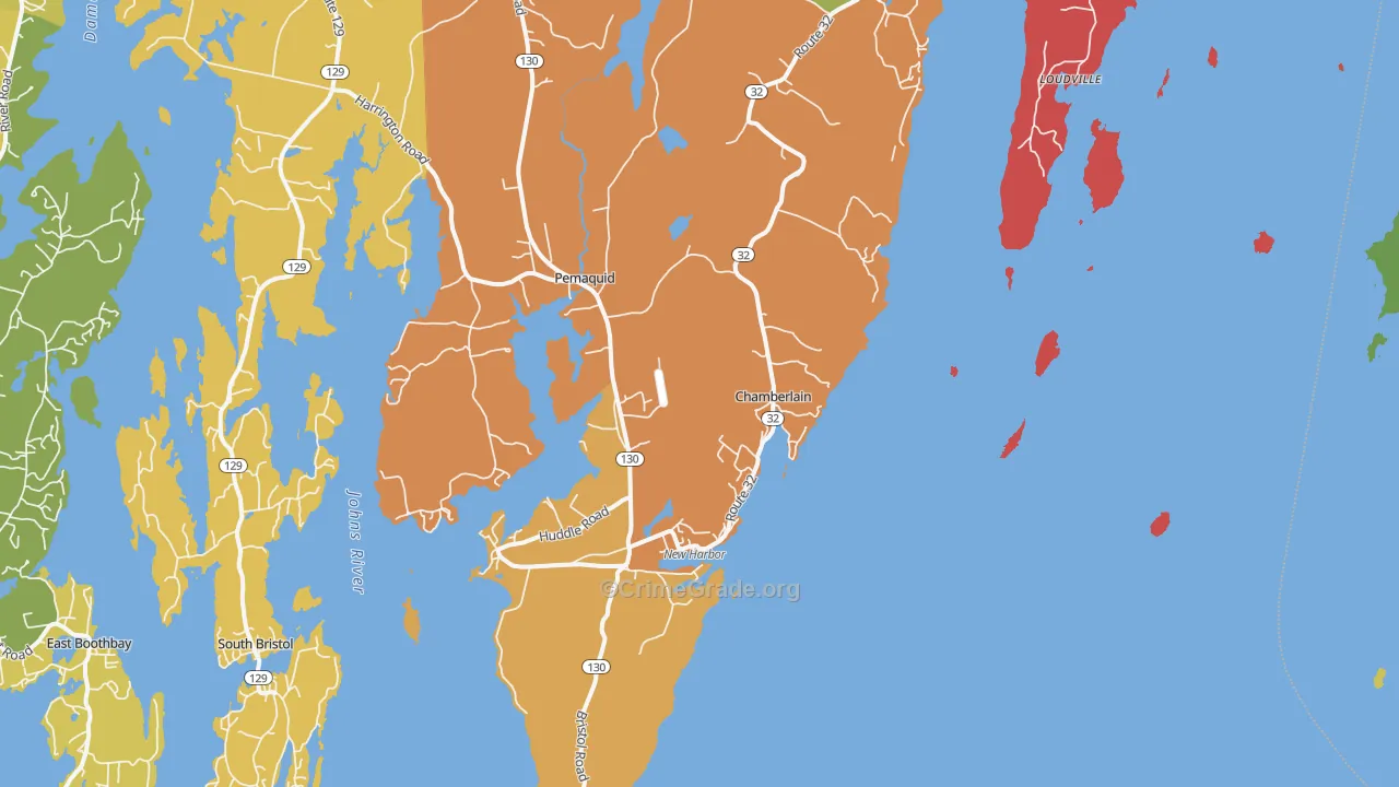 Chamberlain, ME Map of Vandalism Rates