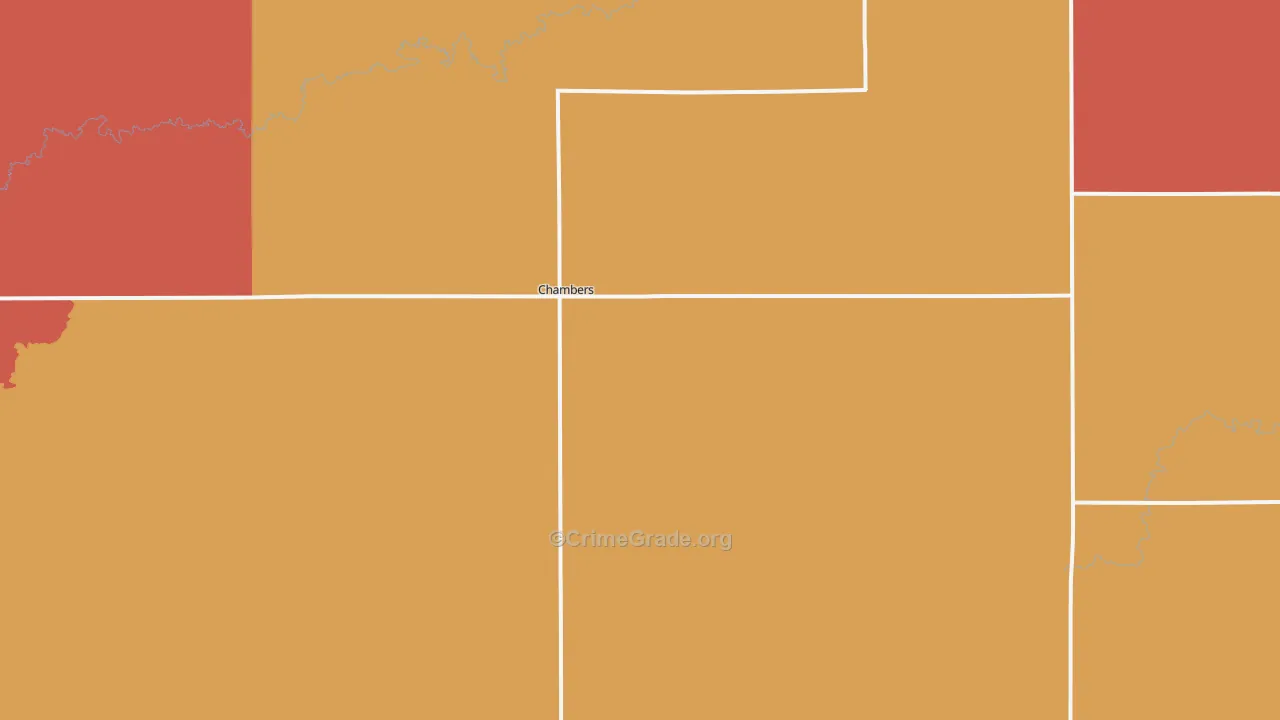 Chambers, NE Map of Vandalism Rates