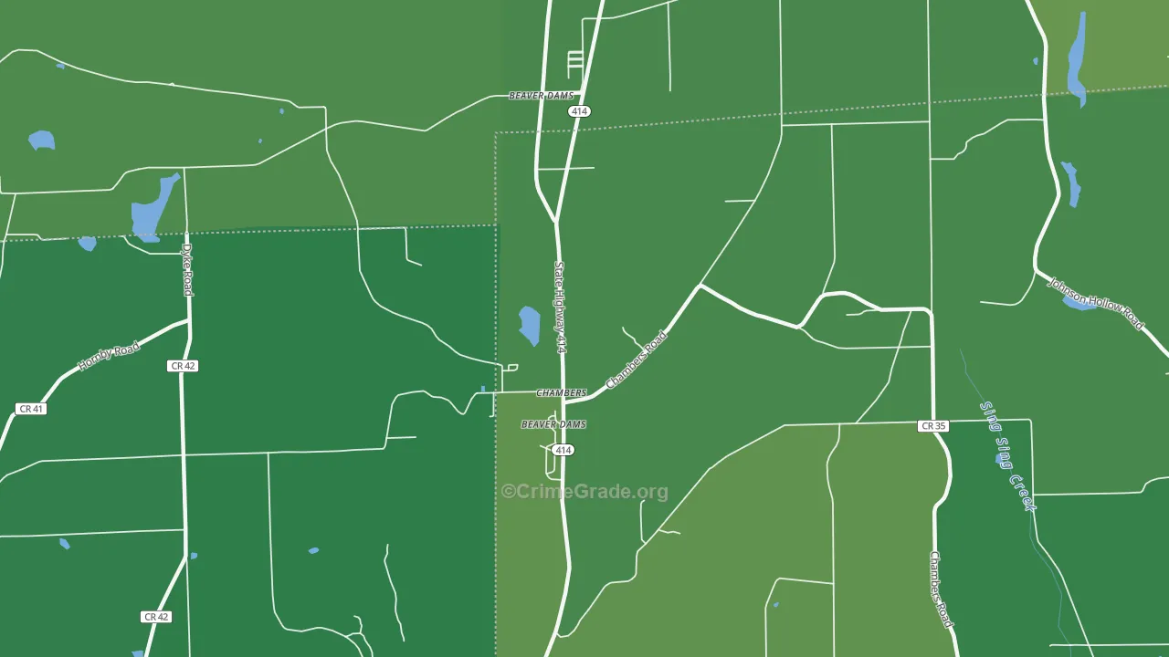 Chambers, NY Map of Vandalism Rates