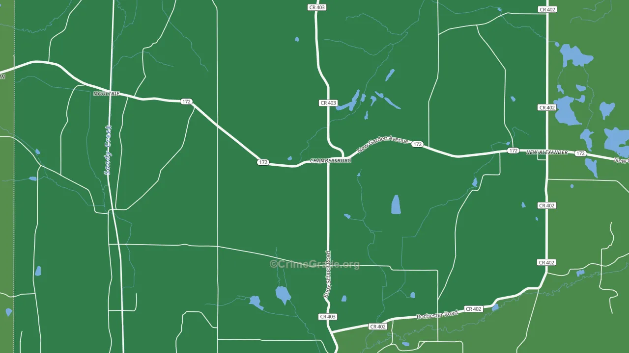 Chambersburg, OH Map of Vandalism Rates