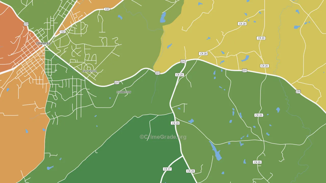 Champion, AL Map of Vandalism Rates