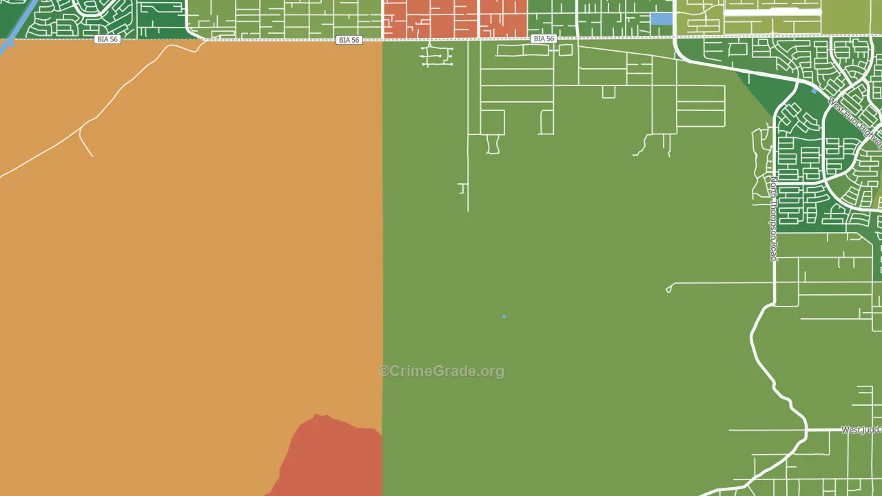 Chandler Heights, AZ Map of Vandalism Rates