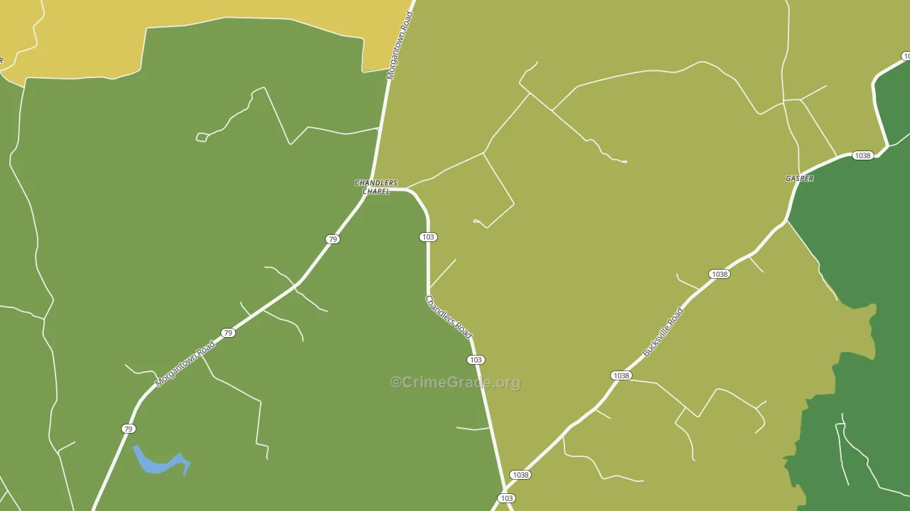 Chandlers Chapel, KY Map of Vandalism Rates