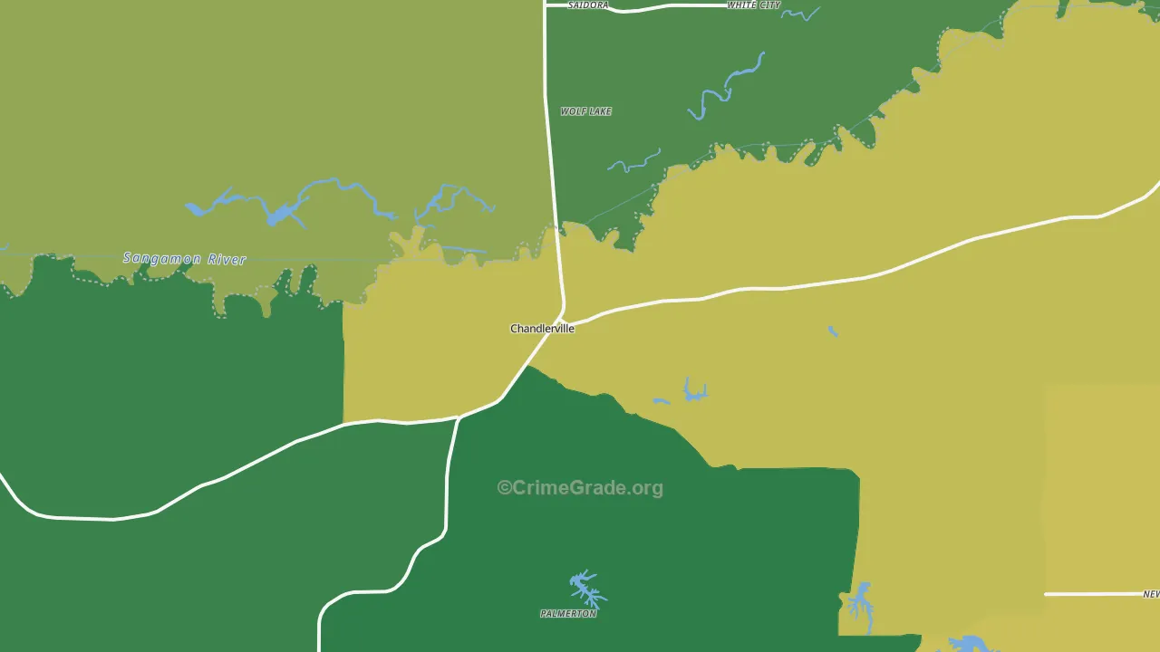 Chandlerville, IL Map of Vandalism Rates