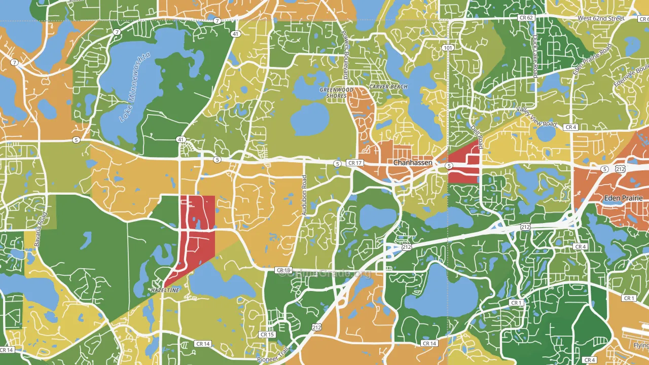 Chanhassen, MN Map of Vandalism Rates