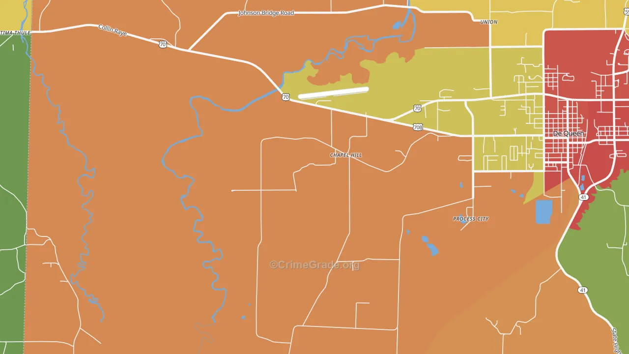 Chapel Hill, AR Map of Vandalism Rates