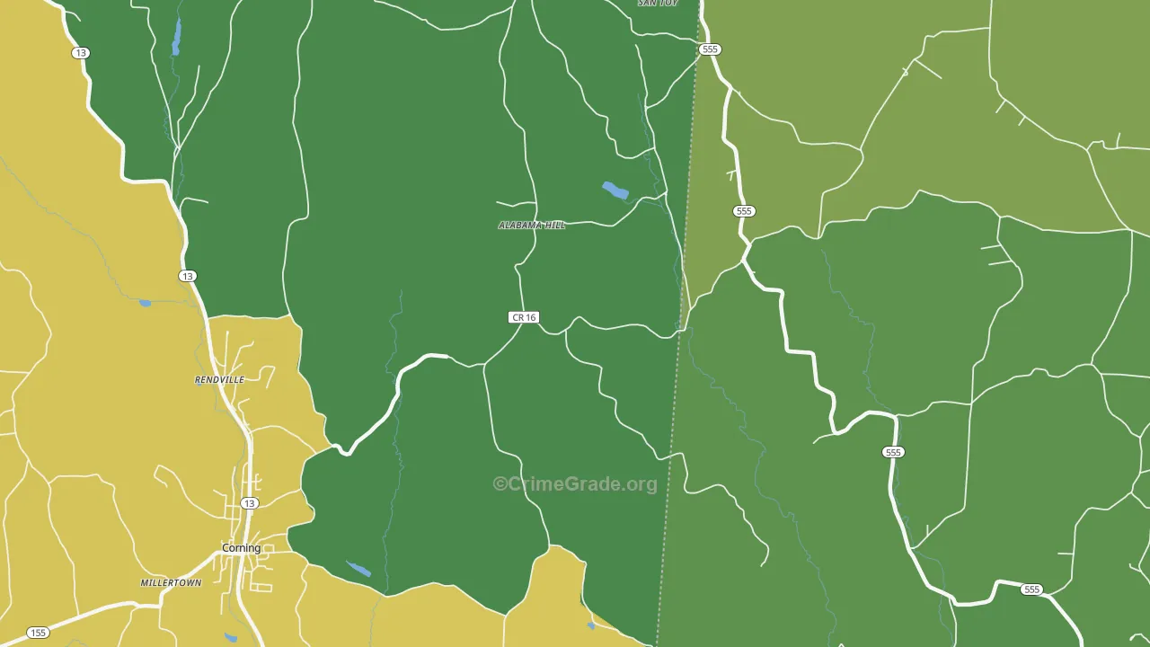 Chapel Hill, OH Map of Vandalism Rates