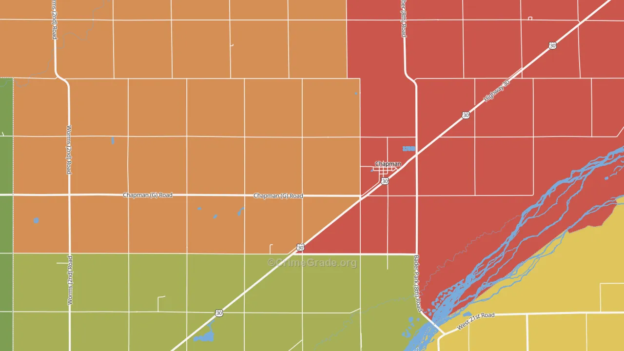 Chapman, NE Map of Vandalism Rates