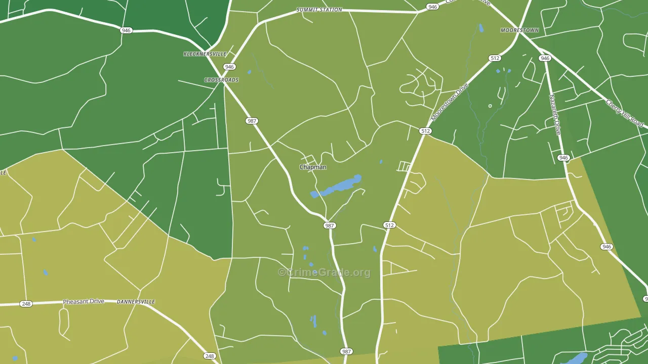 Chapman, PA Map of Vandalism Rates