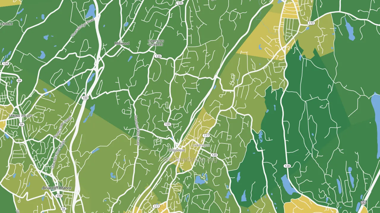 Chappaqua, NY Map of Vandalism Rates