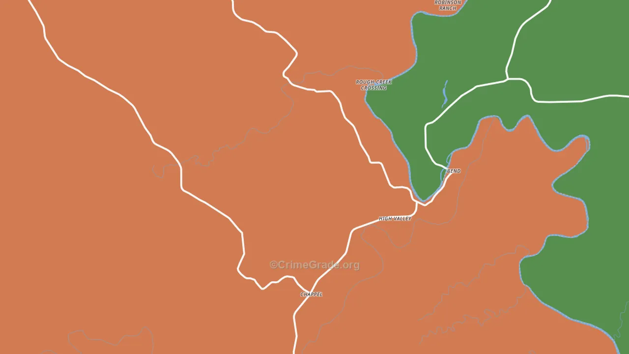 Chappel, TX Map of Vandalism Rates