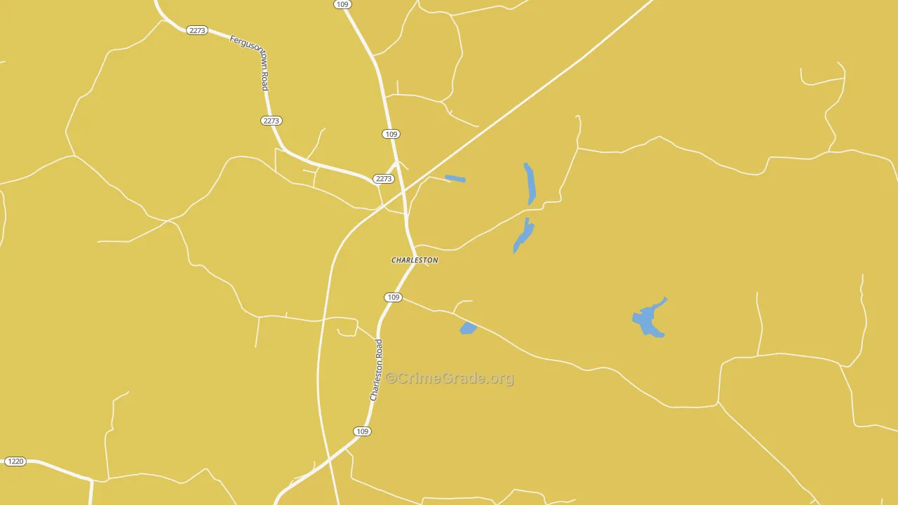 Charleston, KY Map of Vandalism Rates