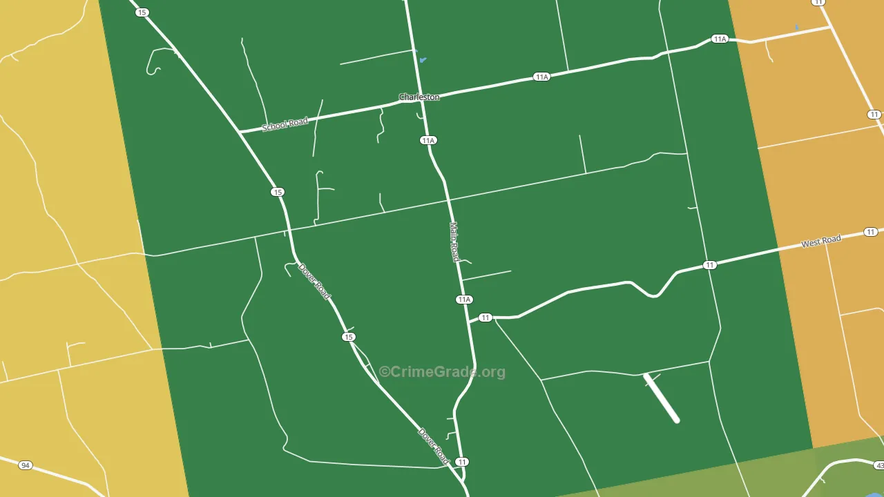 Charleston, ME Map of Vandalism Rates