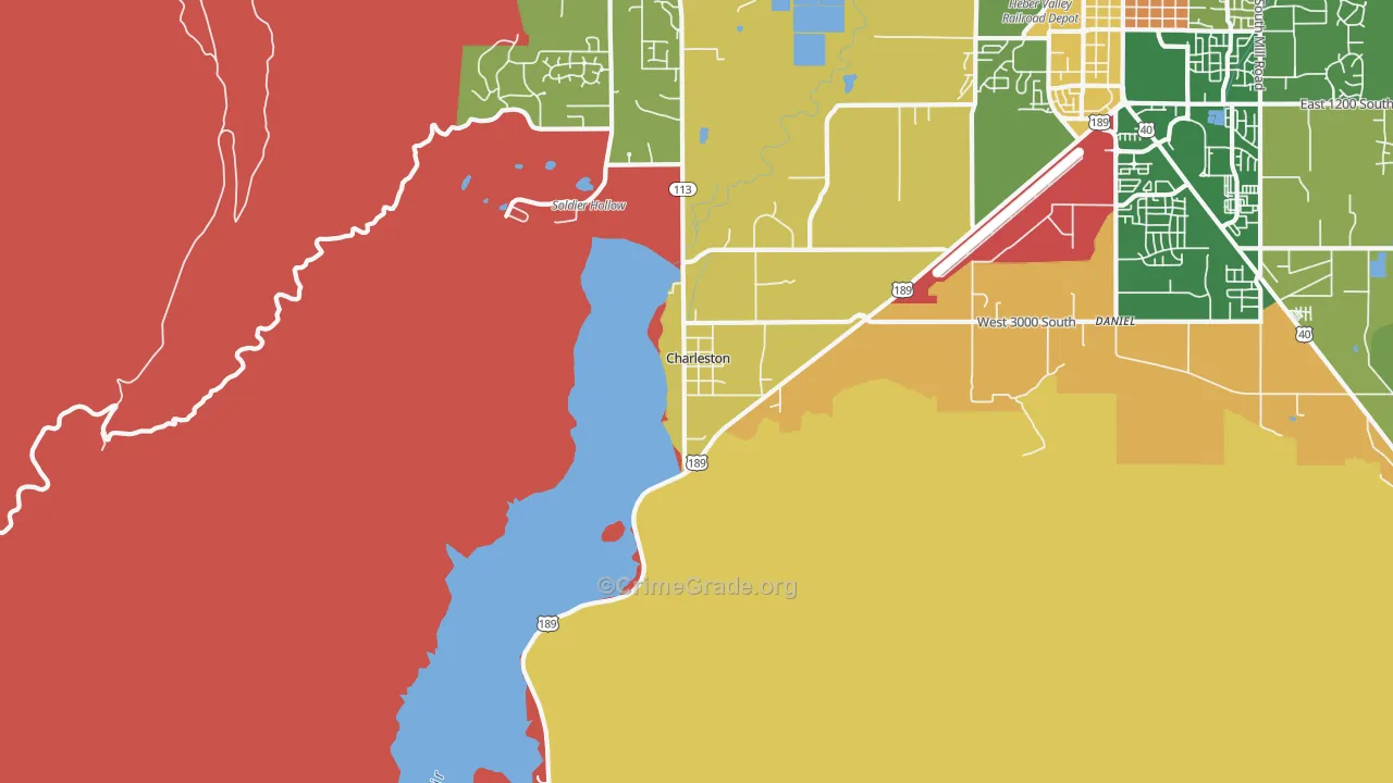 Charleston, UT Map of Vandalism Rates