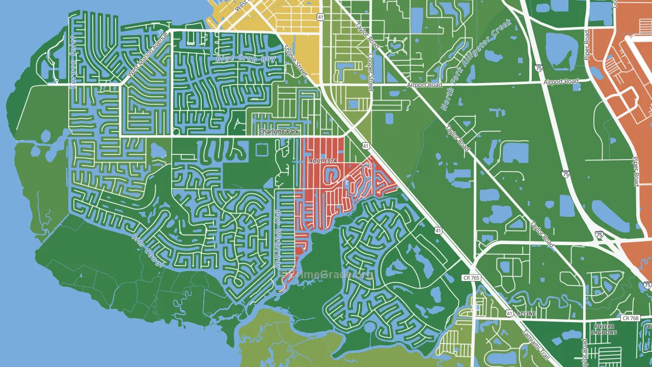 Charlotte Park, FL Map of Vandalism Rates