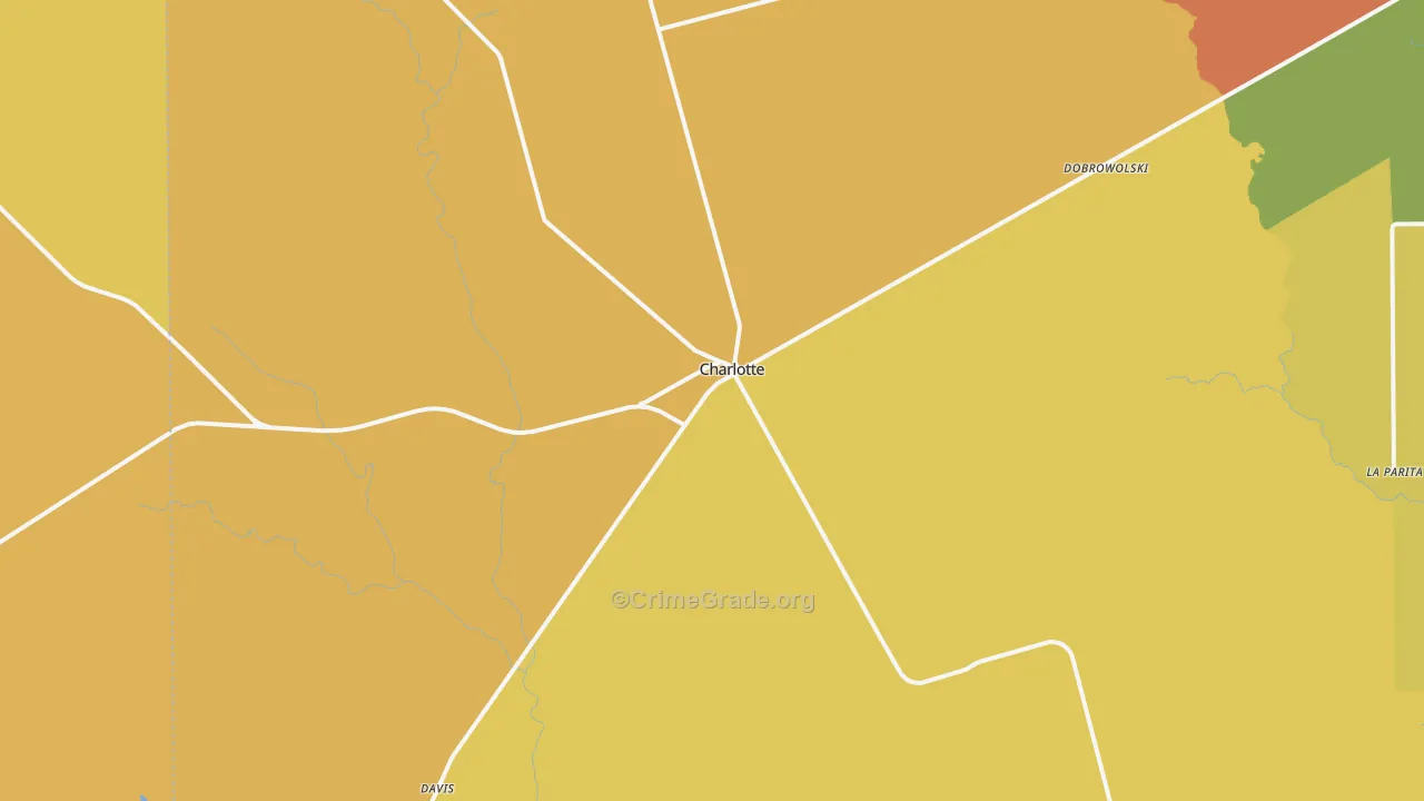 Charlotte, TX Map of Vandalism Rates