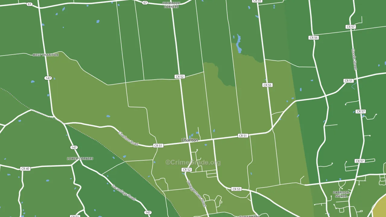 Charlton, NY Map of Vandalism Rates