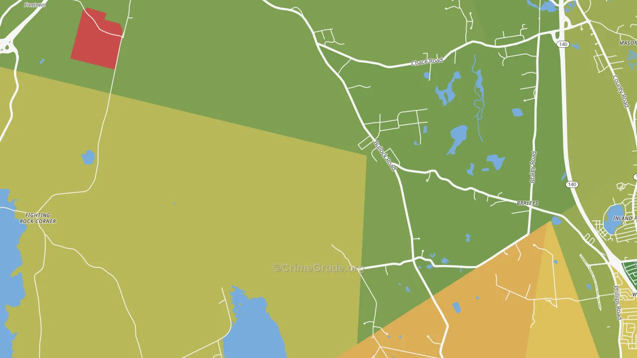 Chartley, MA Map of Vandalism Rates